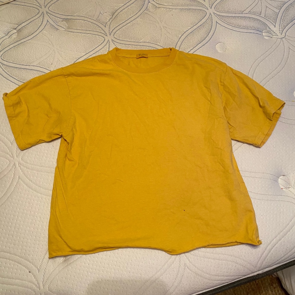 john galt mustard yellow t shirt